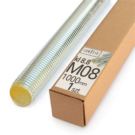 Pręt gwintowany M8x1000 mm ocynk ocynkowany szpilka kl. 8.8 DIN 976 1 ...