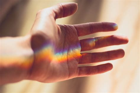 images hand refraction finger palm color arm nail close