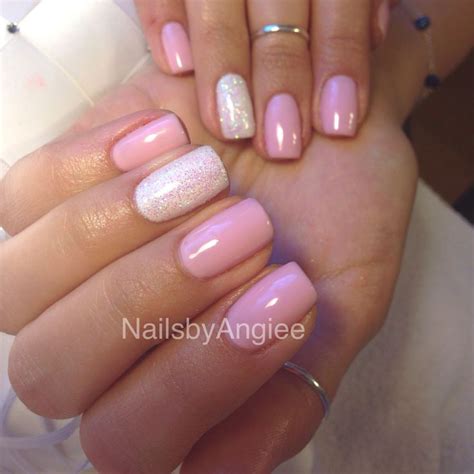 Happy spring light pink gel nail color with super shinny powder!! in ...
