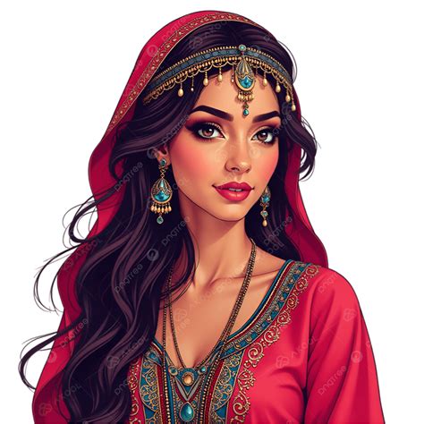 Desi Beauty Sticker Pakistani Woman In Cultural Attire, Desi Beauty