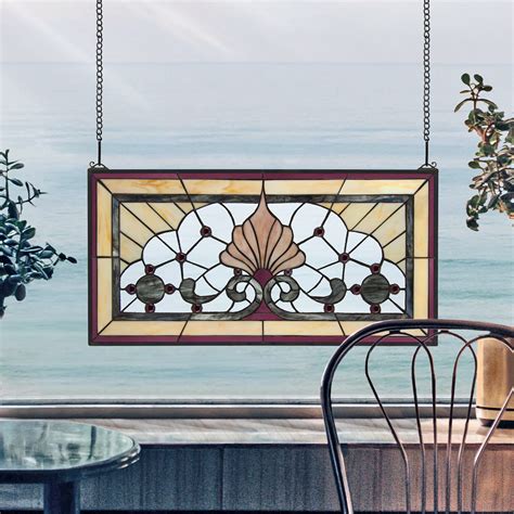 Design Toscano Victoria Lane Stained Glass Window Panel & Reviews