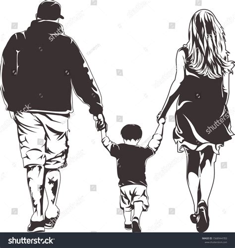 Dad Mom Son Vector: vector de stock (libre de regalías) 1568944783