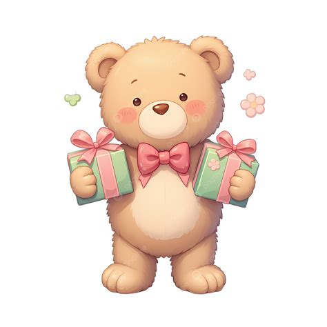 Soft And Cute Teddy Bear Gift Box, Soft Cute, Panda, Gift PNG