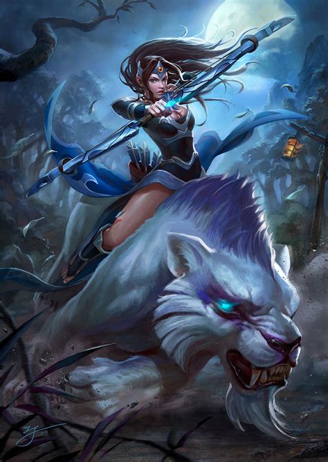 Video Game Art: DOTA 2 - Mirana - 2D Digital, Fantasy ...