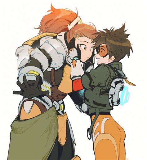 Overwatch, video game art, Tracer (Overwatch), Brigitte (Overwatch