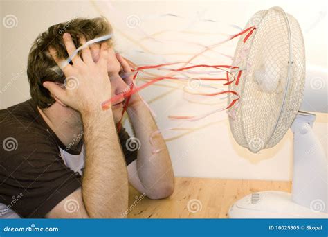 Man and ventilator stock image. Image of chrome, casing - 10025305