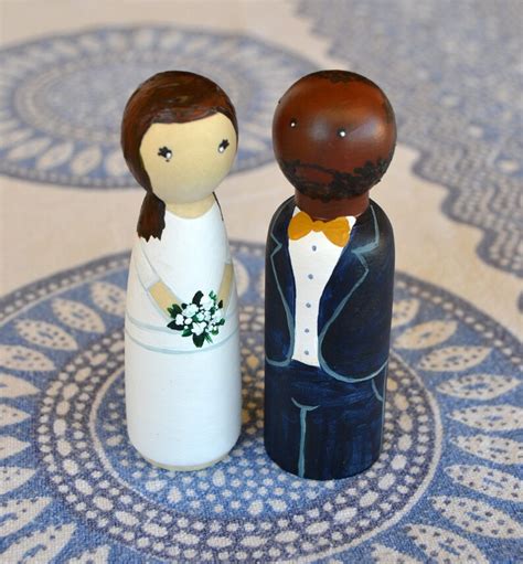 CUSTOM Wedding Peg Dolls Marriage Peg Dolls Bride & Groom - Etsy