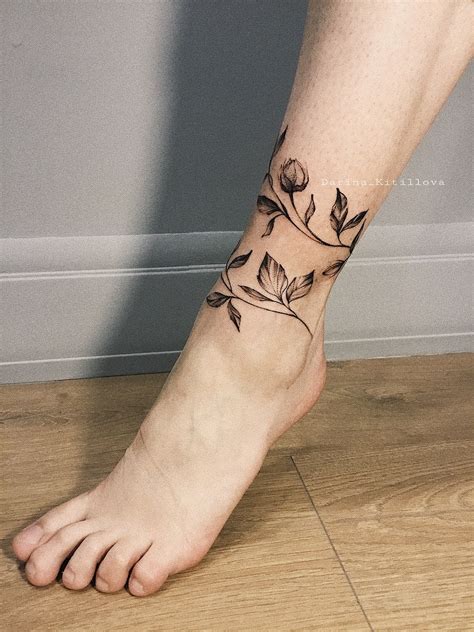 leg vine tattoo 2
