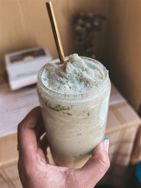 Iced Raw Milk Matcha Frappe Recipe - Jackie is Alive