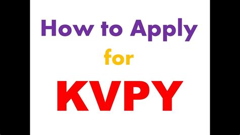 How to apply for KVPY...... What is KVPY - YouTube