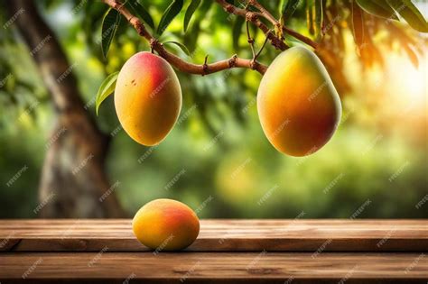 premium photo  mango tree   sun shining   leaves