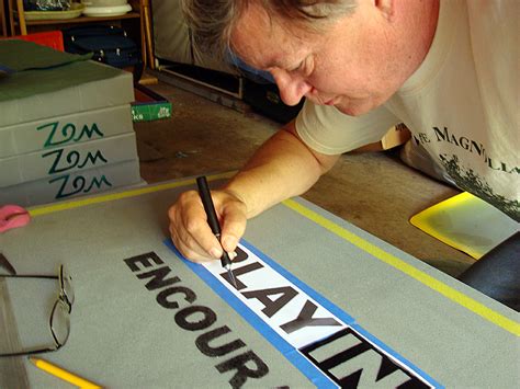 Stencilling | Working on the stencilled 'encouragement' plat… | Flickr