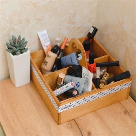 Оригінальна Корзинка на 4 Відділи з Махагону - Loco Decor - Loco decor