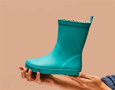 teal rain boots