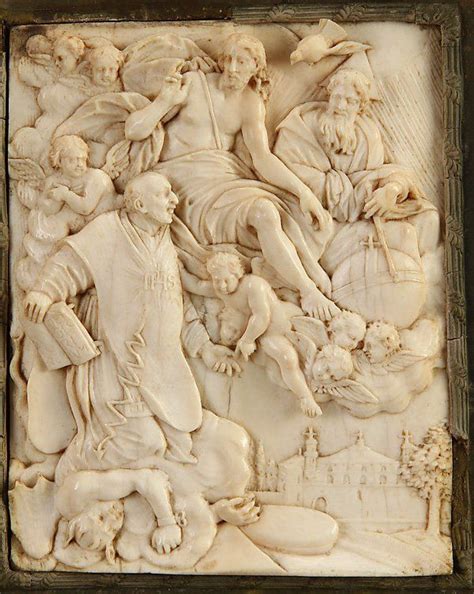 exceptional carved ivory plaques  saints lot  saint