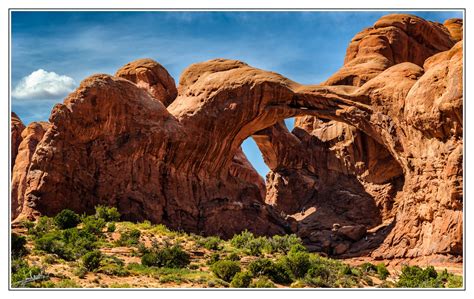 double arch arches national park usa