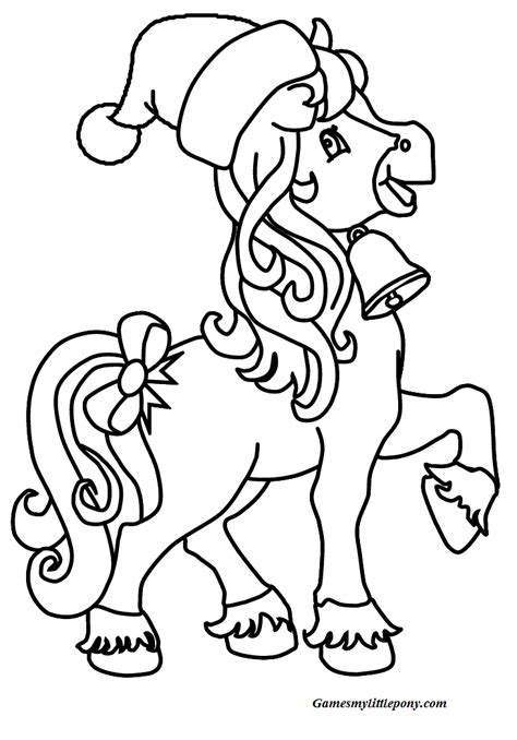 Pony Coloring Christmas Coloring Page - My Little Pony Coloring Pages