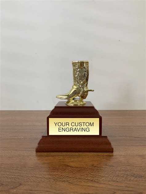 Cowboy Boot Trophy | Unique Award for Exceptional Achievement
