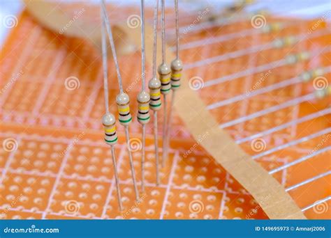 Resistors on Circuit Board of the Electronic Stock Image - Image of ...