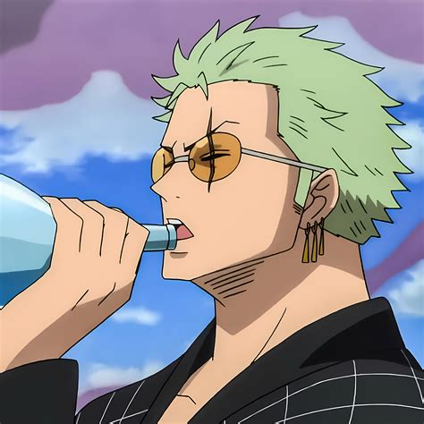 𝐑𝐎𝐑𝐎𝐍𝐎𝐀 𝐙𝐎𝐑𝐎 | Zoro one piece drinking, Zoro glasses, Zoro one piece icons