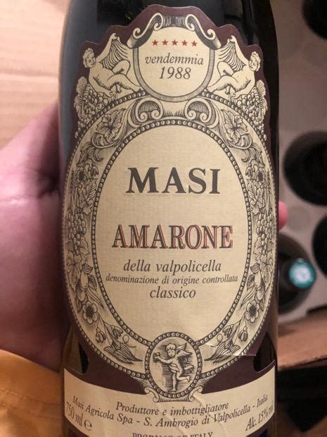 1988 Masi Recioto della Valpolicella Amarone Classico, Italy, Veneto ...