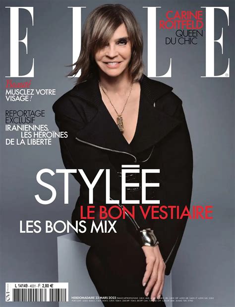 Carine Roitfeld covers Elle France March 23rd, 2023 by Brigitte