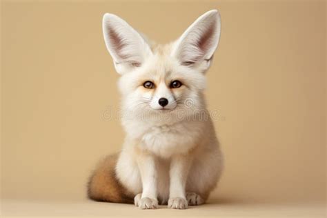 Portrait of Fat Fluffy Fennec Fox Generative AI Stock Illustration ...