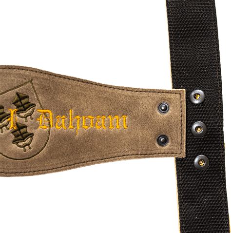 Trachten Allround-Hosenträger aus echtem Leder 4 Spangen (Hirschvelour