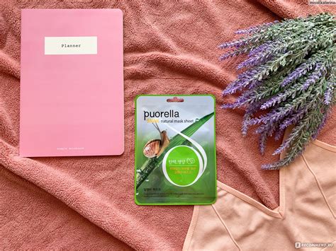 Тканевая маска для лица Puorella Snail natural mask sheet - «Улиточный ...