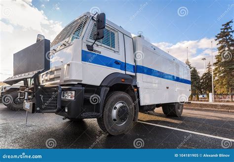 Russian Police Heavy Truck Kamaz 53605 Parked on the City Street ...