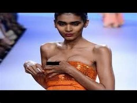 Model SHOCKING NIP SLIP | Wardrobe Malfunction at LFW - YouTube