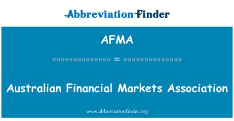 afma australian financial markets association
