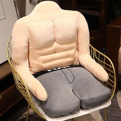 Amazon.com: Siluyado Muscle Pillow Full Body with Arm, Cuddle Muscle