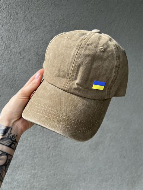Купить Кепка джинсовая хаки UA, модная кепка с флагом Украины, цена 290 ...