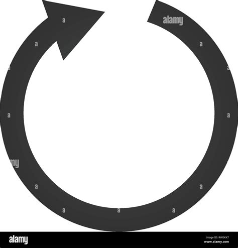 arrow curved into a circle 360 degrees, Vector illustration isolated on ...