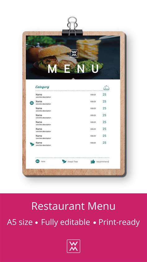 Шаблон меню | Menu Template | Menu layout, Menu design, Menu restaurant