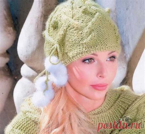 Зеленая шапка спицами | Вязаные вещички-2)))) | Постила