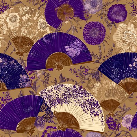 Purple Fans Seamless Pattern Free Stock Photo - Public Domain Pictures