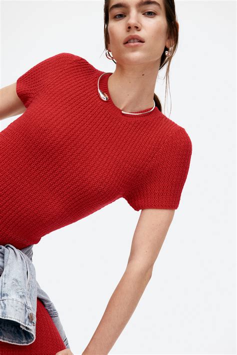 Knit Bodycon Dress - Red - Ladies | H&M US
