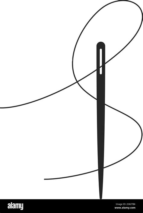 sewing needle  thread forming   shape threaded   eye