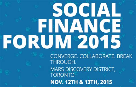 social finance forum  economy week   economy coalition