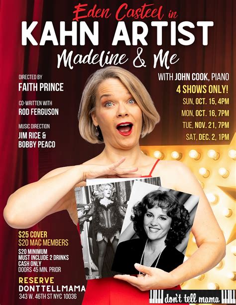 Kahn Artist: Madeline And Me - Manhattan Association of Cabarets