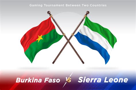 Burkina Faso Versus Sierra Leone Flags Graphic by shahsoftCreative