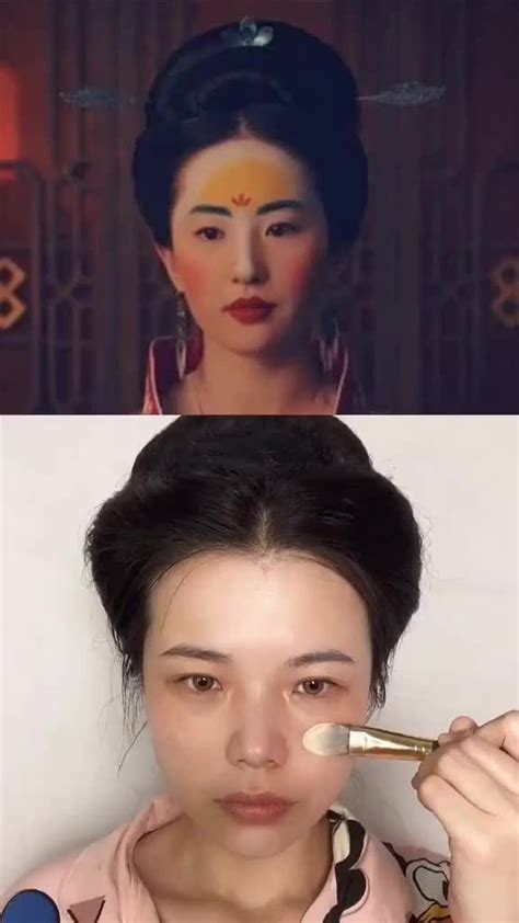 对镜贴花黄 刘亦菲版花木兰仿妆_哔哩哔哩_bilibili