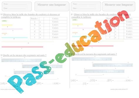 Mesurer une longueur - Exercices corrigés - Mesures - Mathématiques ...