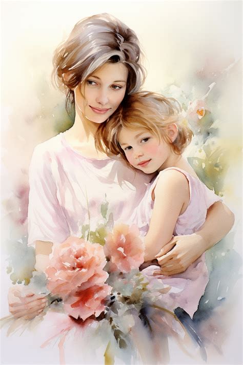 Mother And Daughter Art Free Stock Photo - Public Domain Pictures