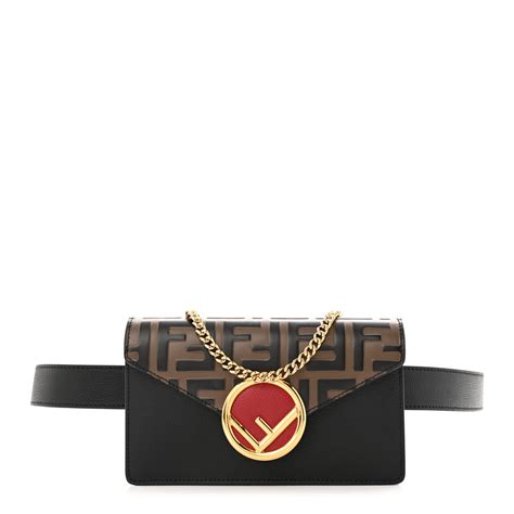 FENDI Vitello Liberty F is Fendi Bi-Color FF 1974 Embossed Envelope
