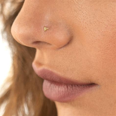 tiny nose stud small nose stud indian nose stud  gold etsy