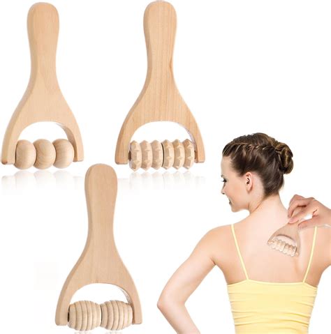 Amazon.com: Abeillo 3Pcs Wooden Hand Massage Rollers Wood Foot Massager