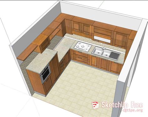 Kitchen rendering sketchup - sheryvelo